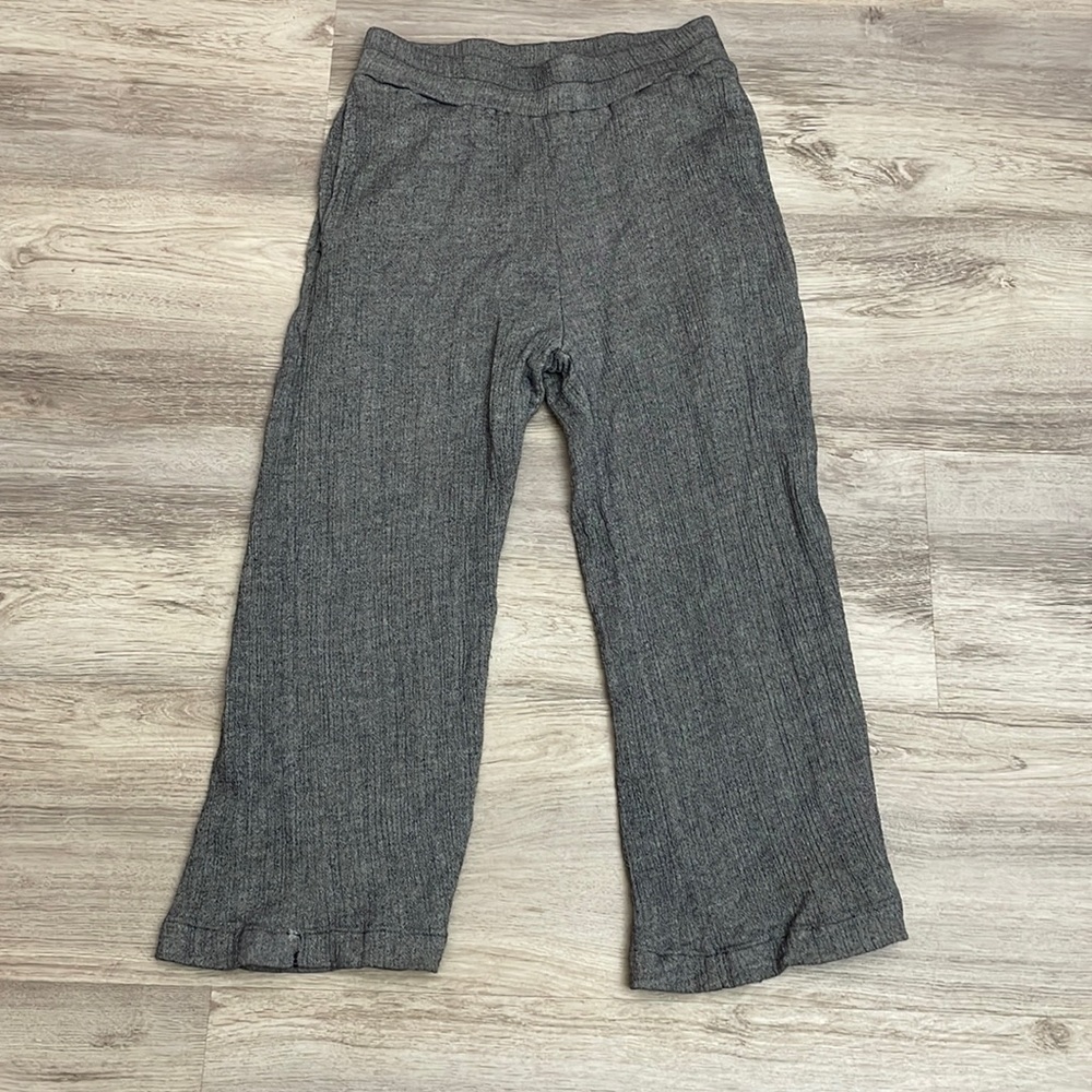 Comfy USA Heather Gray Elastic Waist Pull On Cropped Pants Size XS - Picture 3 of 12